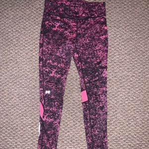 Black and pink athletic leggings